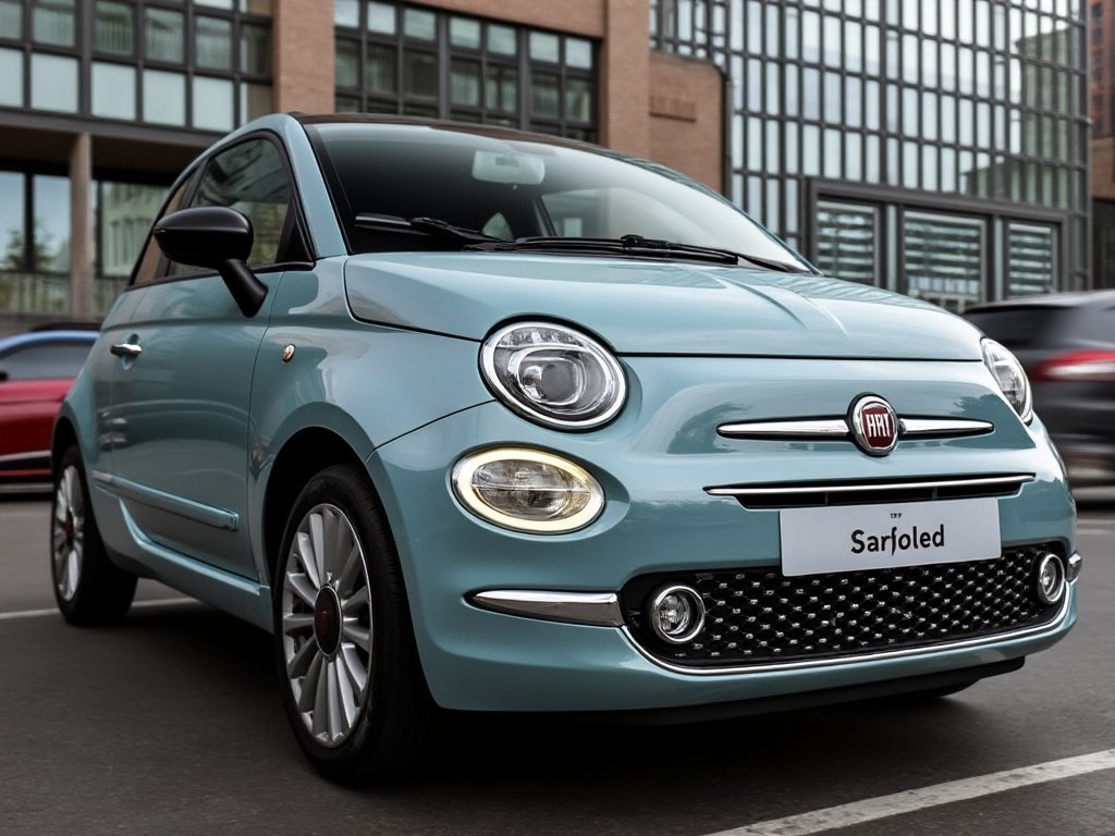 gros plan sur une Fiat 500 1.3 Multijet
