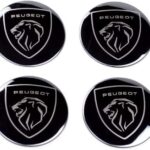 4 Pièces Enjoliveurs de Roue pour Peugeot 56 mm, Cache-moyeux enjoliveurs Autocollant de Capuchon de Jante Enjoliveur de Centre de Roue de Voiture Autocollant de Badge
