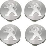 WOAFEY Cache-moyeux avec 4pcs 60mm pour Peugeot 3008 307 408 308S 508L 4008 Course Centre de Roue de Voiture Capuchon Capuchon Côte de Voiture Badge Stickers Emblème Capuchons de Moyeu de Roue,A