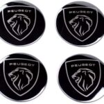 4 Pièces Voiture Cache Moyeux pour Peugeot All Models 60 mm,Capuchons Centre Roue Moyeu Enjoliveur Prévention Liquides Jantes Enjoliveurs Accessoires