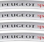 JRZCXGZX Autocollant de Jante de Roue de Voiture en Aluminium 4 pièces pour Peugeot RCZ 208 3008 107 308 2008 207 508 607 301 106 406 407 408 4008,Silver Style