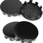 SWAWIS 4 Pièces Cache Moyeu OD 56mm ID 53mm Centre de Jante Capuchons Centre Roue Couvre Chapeaux Cache Moyeu, Noir