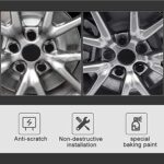 BBASDF 4Pcs Cache Moyeu Compatible avec Peugeot Traveller 3. Generation Bj AB 2016, Enjoliveurs Centre de Roue de Voiture en Noir, Cache Jante pour Accessoires Voitures,54mm