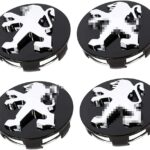 4 pièces Auto Cache Moyeux pour Peugeot 1007 60mm, Centre Jante Capuchons Enjoliveurs Roue Haute Qualité Capuchon Central Modification Accessoires