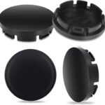 4Pcs Cache Moyeu 56mm, Cache Moyeu Seat Universels, Enjoliveurs Centre de Roue de Voiture en Noir Compatible avec Mercedes et VW et Audi, Cache Jante pour Accessoires Voitures (OD 56mm ID 53mm)