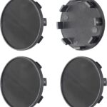 Lot de 4 cache-moyeux 50 mm (sans couvercle, 50 mm noir)