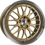 Jante MB Design LV1 7.0Jx17 ET35 4×100 Gold poliert compatible avec Renault Clio Grand Modus Modus Twingo