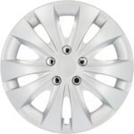 Cartrend 70278 Kit d’enjoliveurs « Storm » avec écrous chromés – 4 pièces, Argent