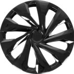 Jeu de 4 Enjoliveurs de Roue Universel 15 Pouces, 4 pièces en ABS Noir