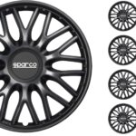 Sparco Enjoliveurs Roma – 15-Pouces – Gris/Noir – Set de 4 pièces