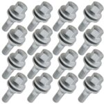 C CARBONADO Lot de 16 boulons de roue M12 x 1,25 à tête plate SW17 – Convient pour Citroën et Peugeot
