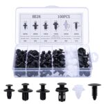 Kit de clips de fixation pour voiture – 6 types différents de pinces de garniture de porte et clips décoratifs universels en plastique pour pare-chocs