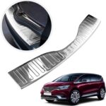 Chromemaster | Protection de Pare-Chocs arrière | Compatible avec Renault Espace V 2015- | Acier INOX brossé, Argent Mat | Protection de seuil de Coffre pour protéger Votre Voiture des Rayures