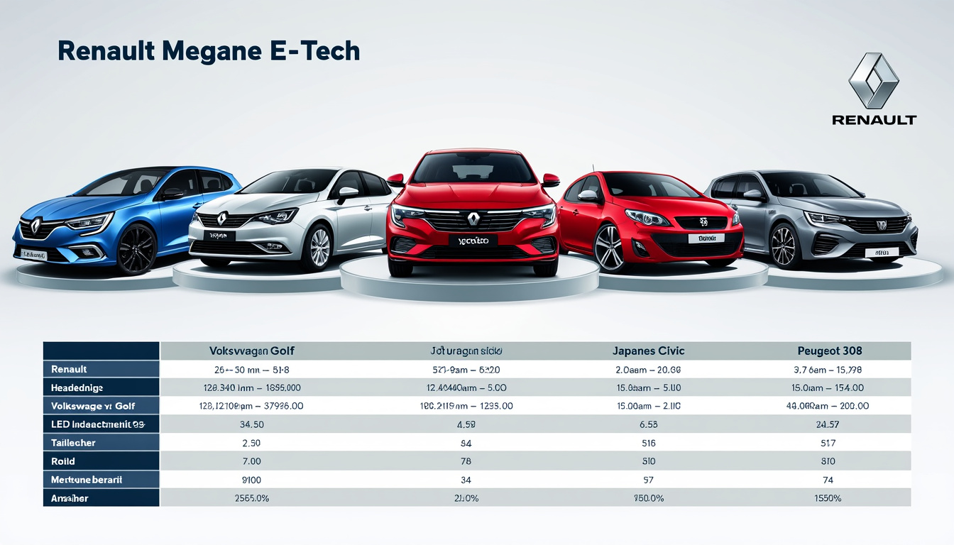 découvrez la fiche technique complète de la renault mégane e-tech, une compacte innovante alliant performance électrique, design moderne et technologies avancées. explorez ses caractéristiques, son autonomie, et son confort pour une conduite agréable et respectueuse de l'environnement.