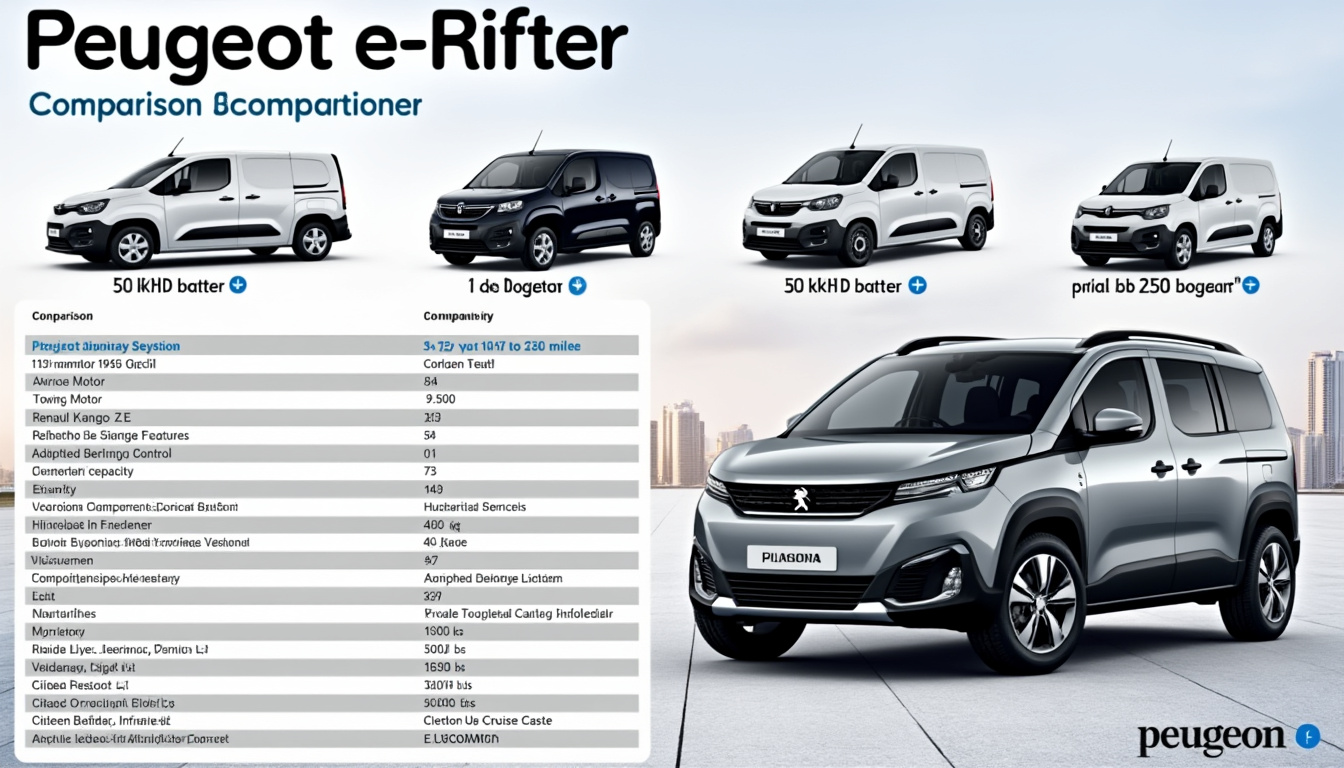 découvrez la fiche technique complète du peugeot e-rifter, un utilitaire électrique alliant performance, confort et praticité. explorez ses caractéristiques, ses équipements innovants et son autonomie pour répondre à tous vos besoins professionnels et personnels.