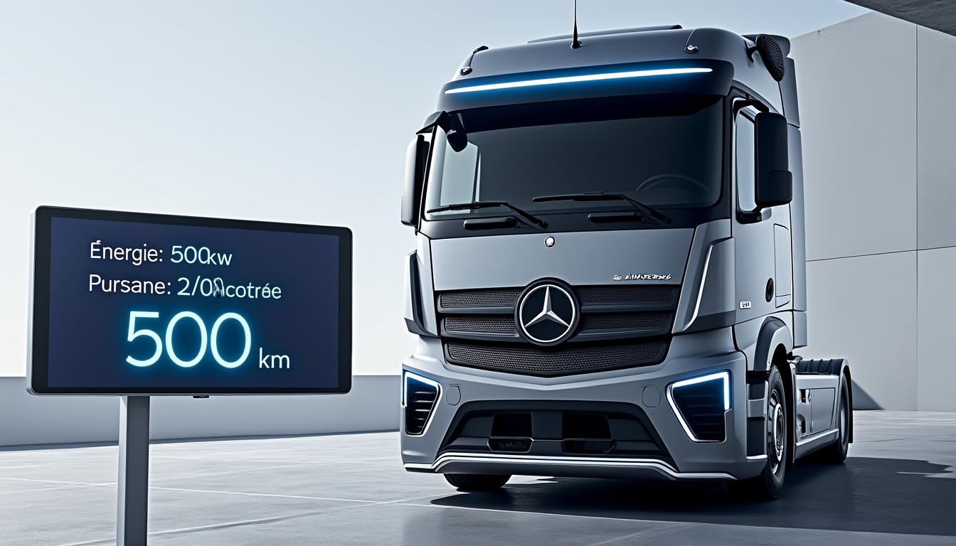 découvrez la fiche technique complète de la mercedes-benz eactros, le camion électrique révolutionnaire alliant performance, efficacité énergétique et innovation. explorez ses caractéristiques, sa technologie avancée et ses avantages pour le transport durable.