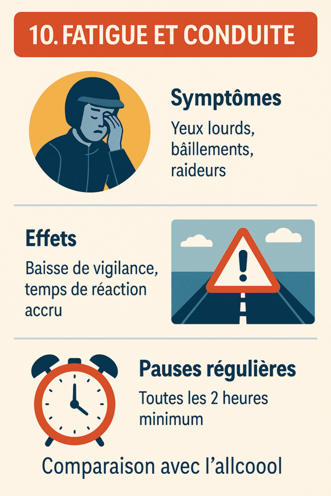 fiche moto 10. Fatigue et conduite