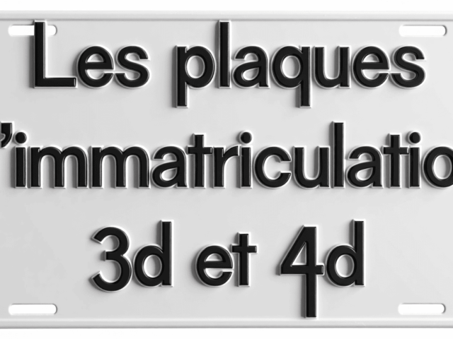 Les plaques d&rsquo;immatriculation 3d et 4d​