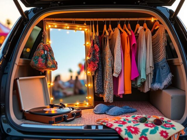 10 astuces pour transformer votre coffre en dressing de festival