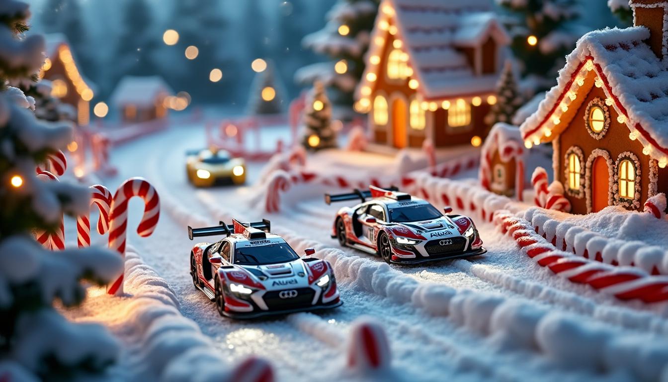 découvrez la magie de noël avec audi à travers une vidéo stop-motion spectaculaire mettant en vedette des voitures die-cast. un voyage féérique et captivant pour petits et grands.