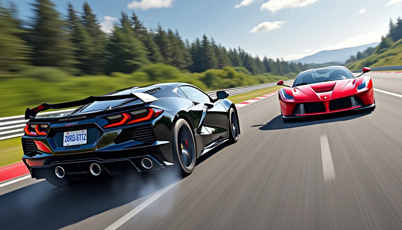 découvrez une course de dragsters explosive où une corvette zr1 défie et surprend une ferrari 296, mêlant puissance et adrénaline sur la piste.