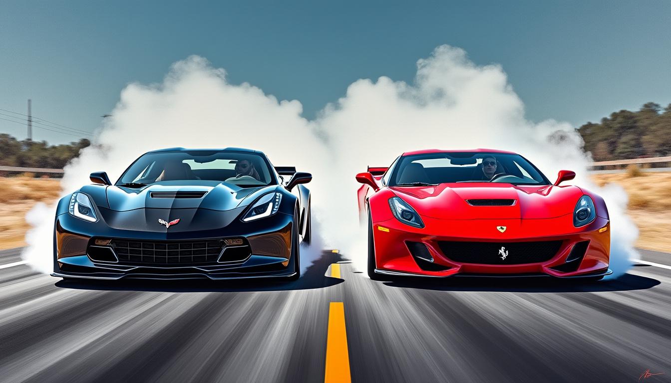 découvrez la confrontation spectaculaire entre une corvette zr1 et une ferrari 296 dans une course de dragsters pleine de surprises et d'adrénaline.