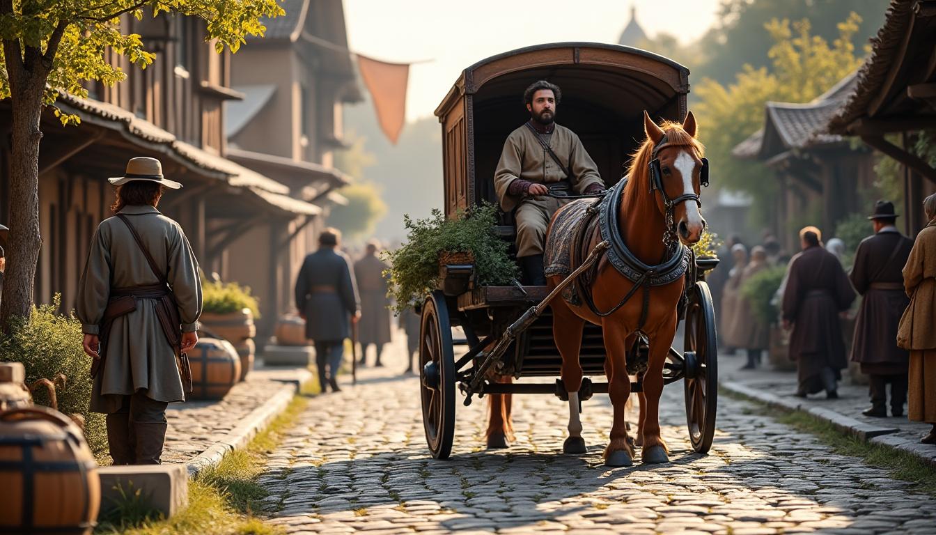 découvrez l'histoire et les différents types de voitures hippomobiles, des véhicules traditionnels tirés par des chevaux, sur wikipédia.