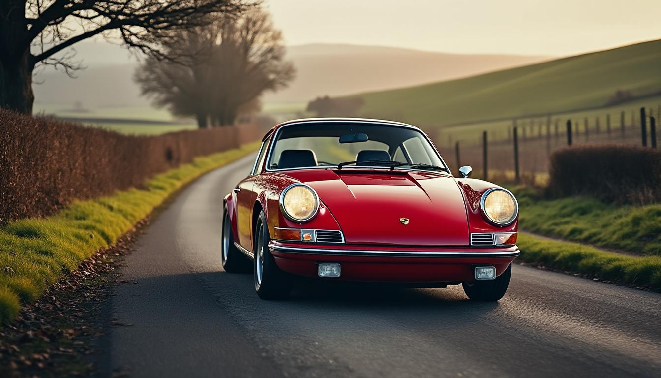 découvrez cette porsche 911 d'époque qui cache en réalité une 964 modernisée, alliant design classique et performances contemporaines pour les passionnés de voitures vintage.