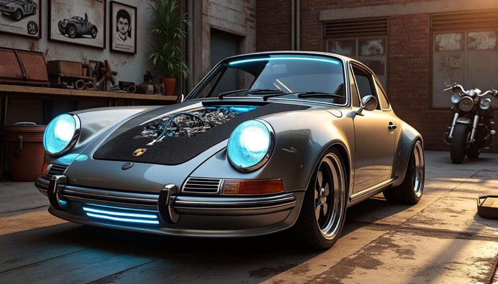 découvrez cette porsche 911 d'époque qui cache en réalité une 964 modernisée, alliant charme classique et performances contemporaines.