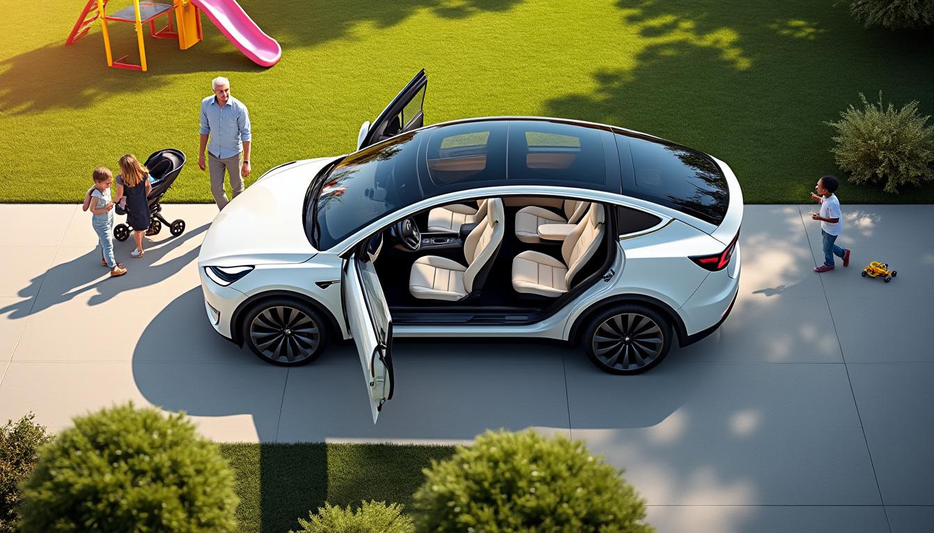 découvrez la nouvelle tesla model y aux états-unis, désormais disponible avec une option sept places pour plus de confort et de polyvalence.