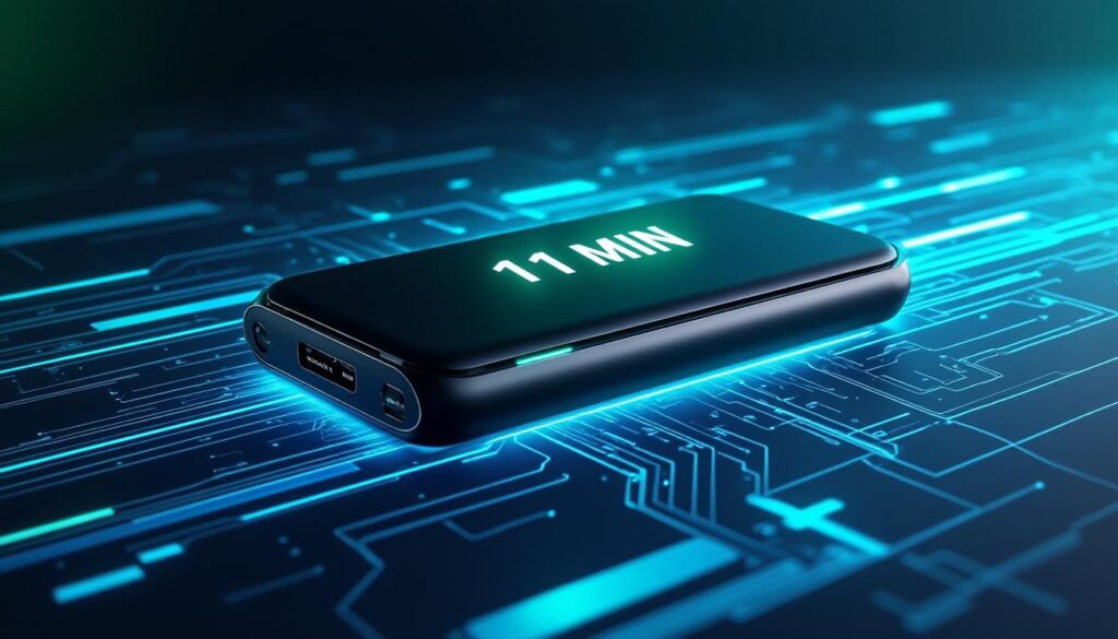 découvrez une batterie économique innovante offrant une recharge complète en seulement 11 minutes, alliant rapidité et efficacité pour une utilisation optimale au quotidien.