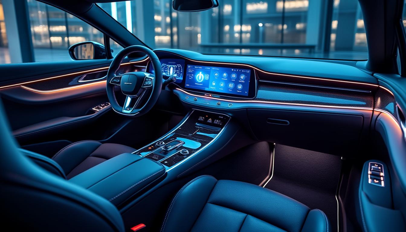 découvrez l'intérieur innovant du nouveau suv hybride chinois geely starray, alliant technologie avancée et confort exceptionnel pour une expérience de conduite unique.