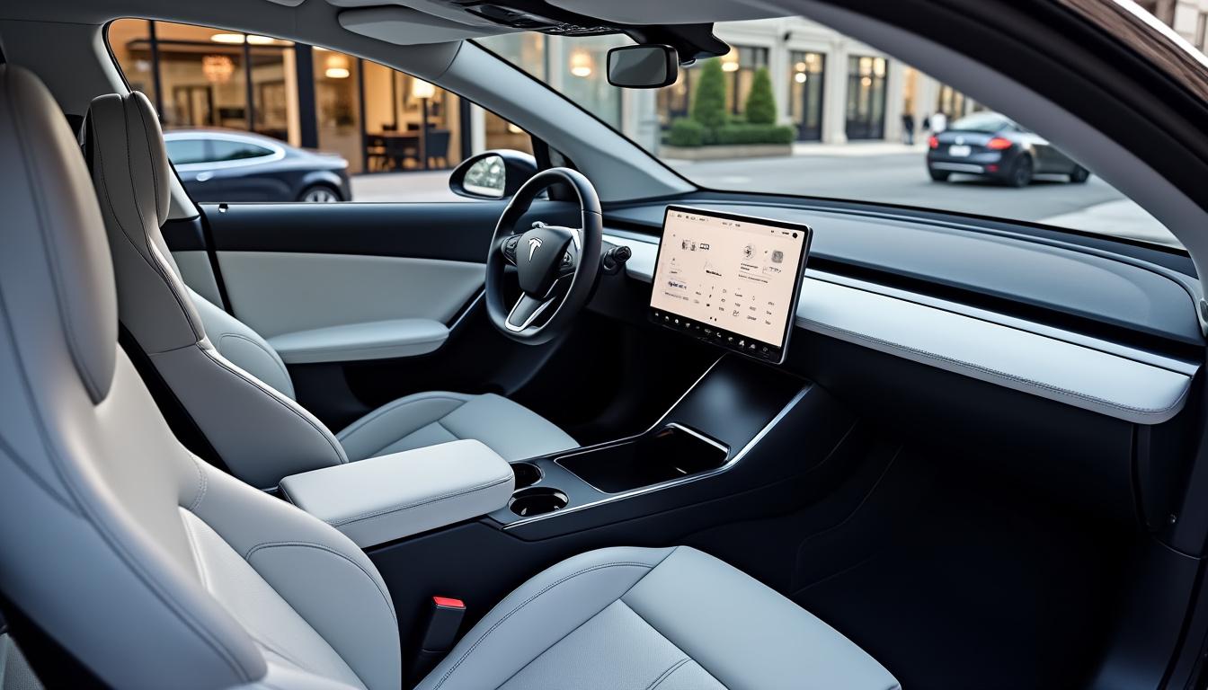 découvrez la nouvelle teinte intérieure exclusive de la tesla model y en chine, alliant élégance et innovation pour une expérience de conduite unique.