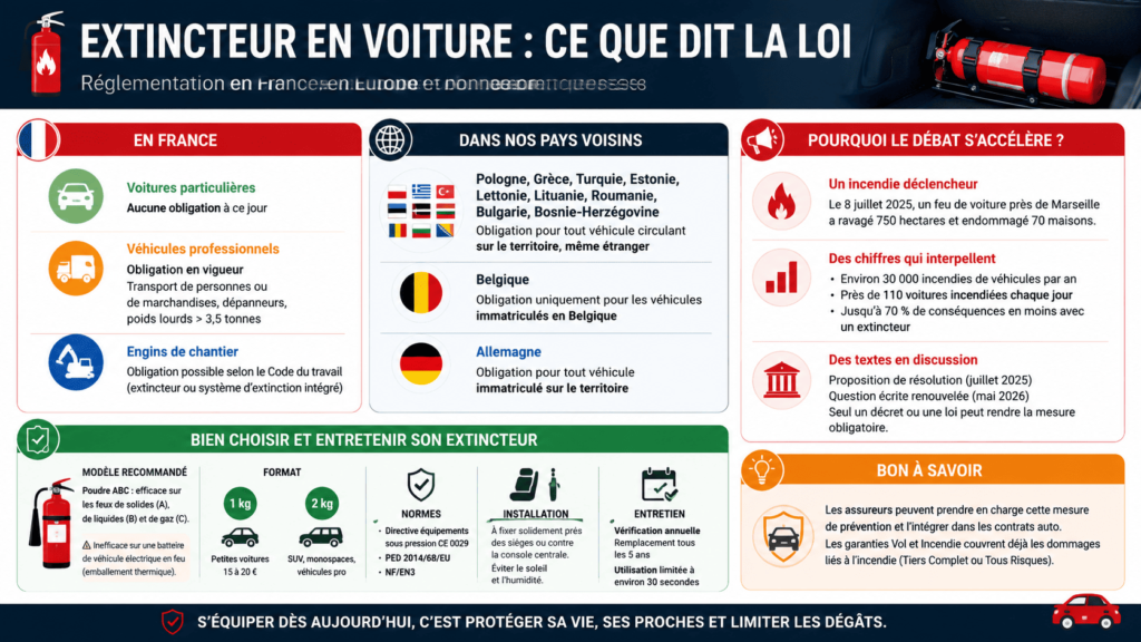 infographie législation sur extincteur